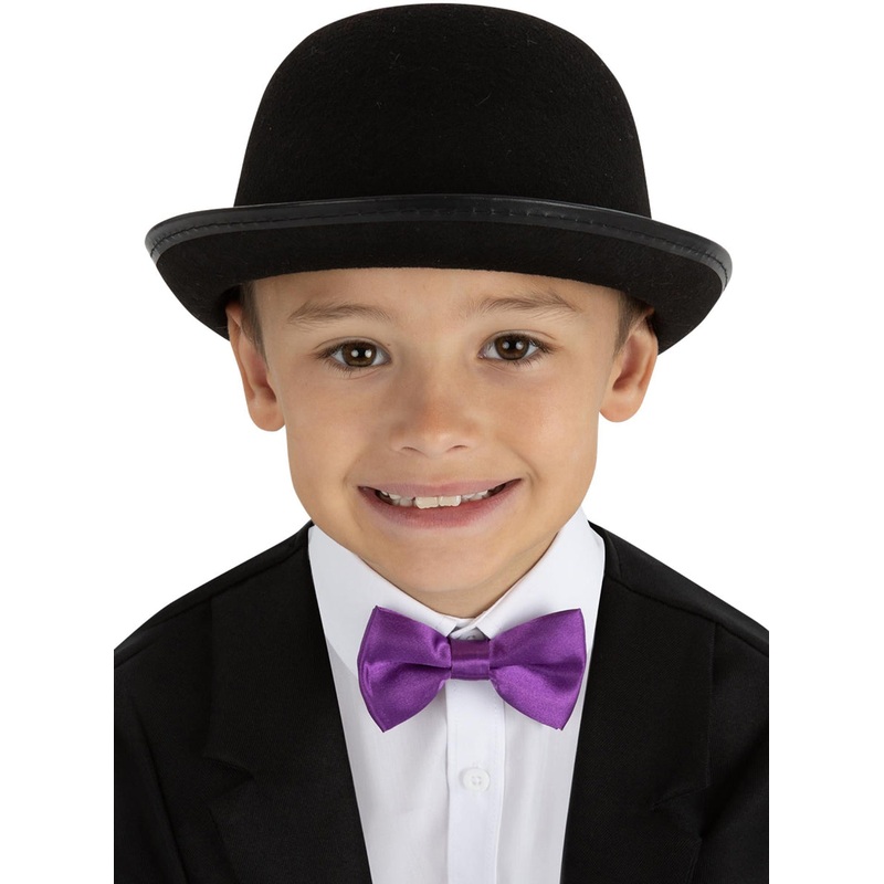 Victorian Kids Black Bowler Hat